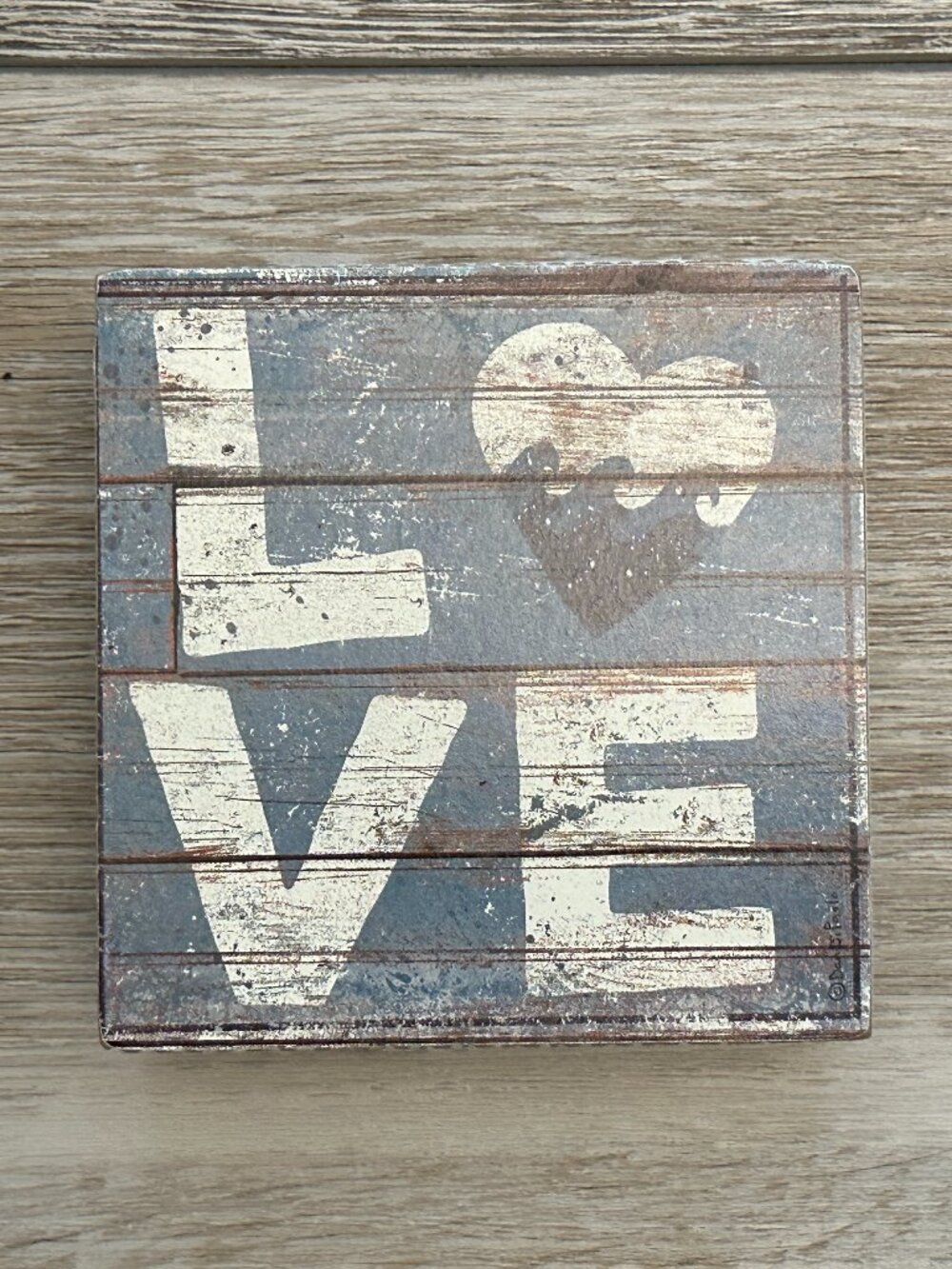 NWT Primivitives by Kathy Wood Box Shelf Decor / Sign Love Beach Theme